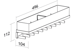 Tf-line dassen- en riemenhouder d.494mm antraciet