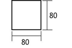 Tafelpoot Q80 zwart mat 80x80mm h71 regelbaar