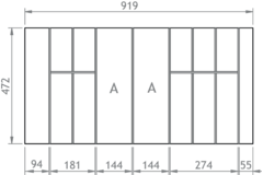 Fit bestekinzet V1 105 zwart
