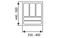 Inleglade b351-400 d441-500 2,5mm wit