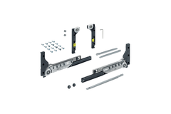 SlideLine M Beslagset voor gedempte deuren (sluitings-, openings- en collisiedemping) , 30 kg, Minimale deurbreedte: 450