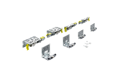 TopLine XL, Set loop- en geleidingsdelen, STB 19, 17 mm, 22 - 30 mm, 80 kg, 3-deurs