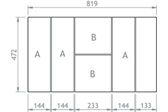 Fit bestekinzet V2 90 zwart