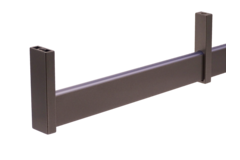 Kastbaar rechth. linear alu manganese 10x30x2500mm met plastic profiel