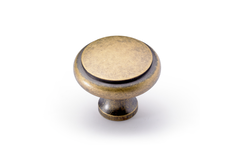 Knop Solva, H 23 mm, ø 30 mm, messingkleurig antiek