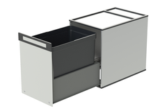 Highline 1 afvalemmer 21l rvs k.40cm volledig uittrekbaar met SoftClose