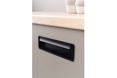 Komgreep FOLD BA128 L174 zamak geborsteld nikkel
