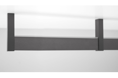 Kastbaar rechth. linear alu zwart 10x30x2500mm met plastic profiel