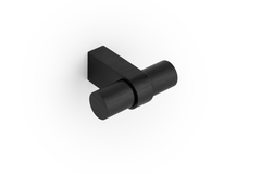 T-knop NOBB L52 aluminium geborsteld zwart