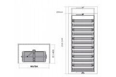 Schoenrek 360° draaibaar 2100mm