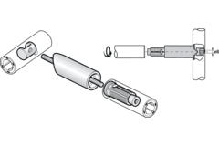 Pba 500-nylon wit t-verbindingsstuk 3 weg buizen