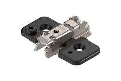 Stelplaat excentrisch schroef 3mm onyx zwart