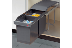 Hailo tandem i 2x15l grijs