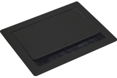 Evoline flip top push small zwart gelakt nl-d-l3 s 3 stopcontacten