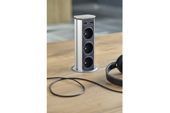 Brick rvs d-nl-l  3 stopcontacten + 2 usb