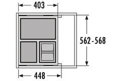 Hailo eurocargo-S 60cm 1 x 30l+2 x 13l