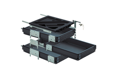 Containerset met volledig uittrekbare ladegeleiders, Inbouwdiepte (min.) 530 mm, zwart