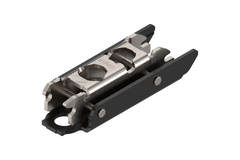 Clip montageplaat recht 3mm onyx zwart