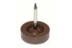 Pootglijders 64/20mm bruin