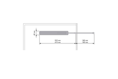 Handdoekdrager 2-armig chroom - 325mm