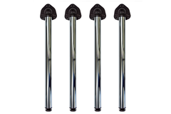 Clappo set opblapbare tafelpoten h.71 chroom