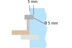 Bodemklem 113/219-5mm wit
