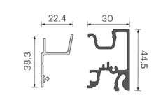 Mec sign aluminium cover profiel 3m zwart
