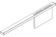 Horzon-T reling-kit 900mm incl. bevestigingen, 3 haken en messenhouder