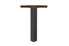 Tafelpoot Q100 zwart mat 100x100mm h71 regelbaar