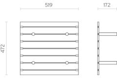 Filo frontlade bordenhouder V3 60 zwart