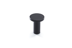 Knop ellie ø25x27 zamak mat zwart