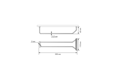 Mc-line houder voor glazen 342mm chroom