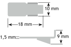 Vari staal 10 x 5 mm legplankdrager, verzinkt
