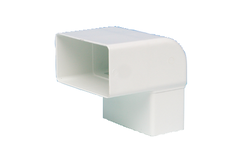 Bocht 90° vlakkanaal d.100 eco wit