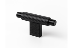 T-knop ARPA L70 aluminium geborsteld zwart