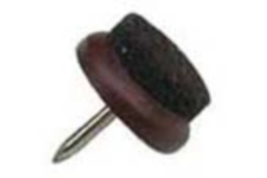 Meubelglijder met viltvlak 24mm bruin