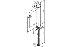 Damixa silhouet vr wastafel large matzwart