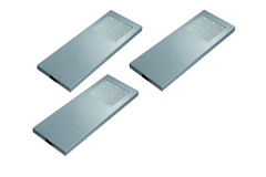 Hera set 3 x Slim-pad led 5W 24V 3000K RVS-look+ transfo 15W