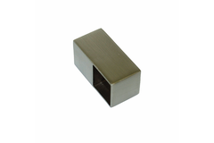 Eindstuk voor buis tube 18x18mm RVS-look