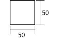 Tafelpoot capri 50 rvs look h:1100mm 50x50mm