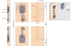 Set 2 deurrechttrekkers l.1863mm
