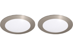 Hera set 2 x FR-68 led 4W 24V 3000K RVS-look+ transfo led 15W