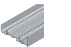 PS48 bovenprofiel 1 te vijzen of te clipsen 6,1m alu