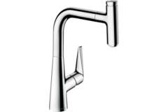 Hansgrohe KP M5115-H200 mengkraan Select 220 chroom uittrekbare vuistdouche + sbox