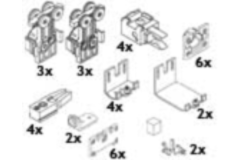 Garnituur Hawa Clipo 36 H MS, voor 3 deuren ,26mm