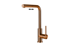 LR keukenkraan TWEED-COPPER uittrek L