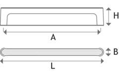 Greep aqua-rama ba160 l173 zwart