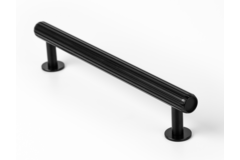 Greep RILLE BA160 L190 aluminium geborsteld zwart