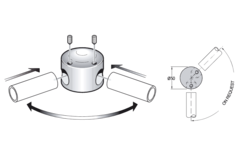 Pba 500-g rvs sat. verbinding hoek op aanvraag bui zen 25mm