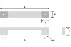 Greep kubus 160mm RVS look